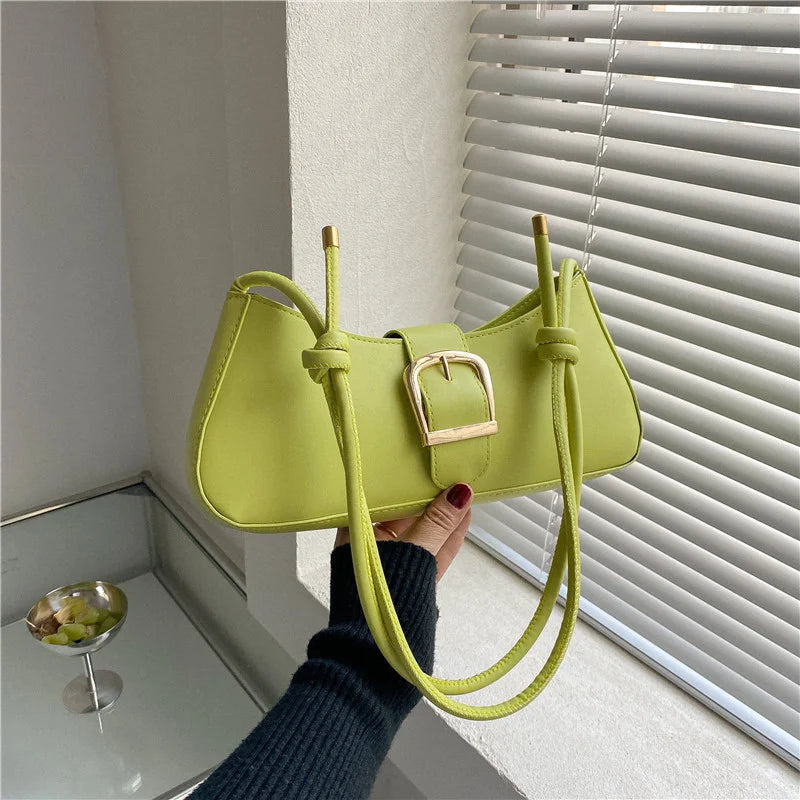 Solid Color Trendy Small Shoulder Bag