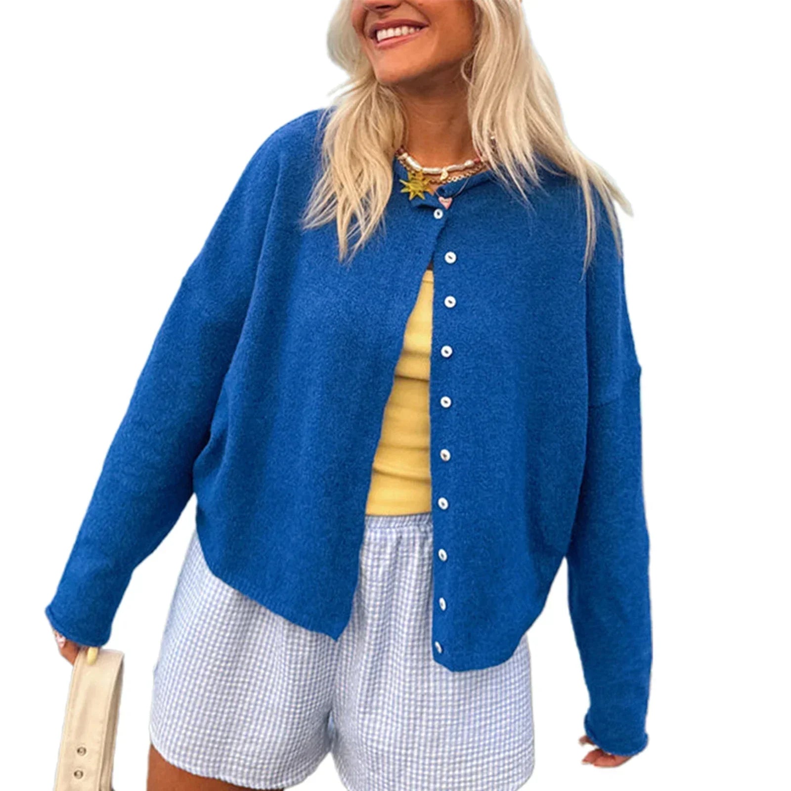 Solid Cozy Button-front Knit Cardigan