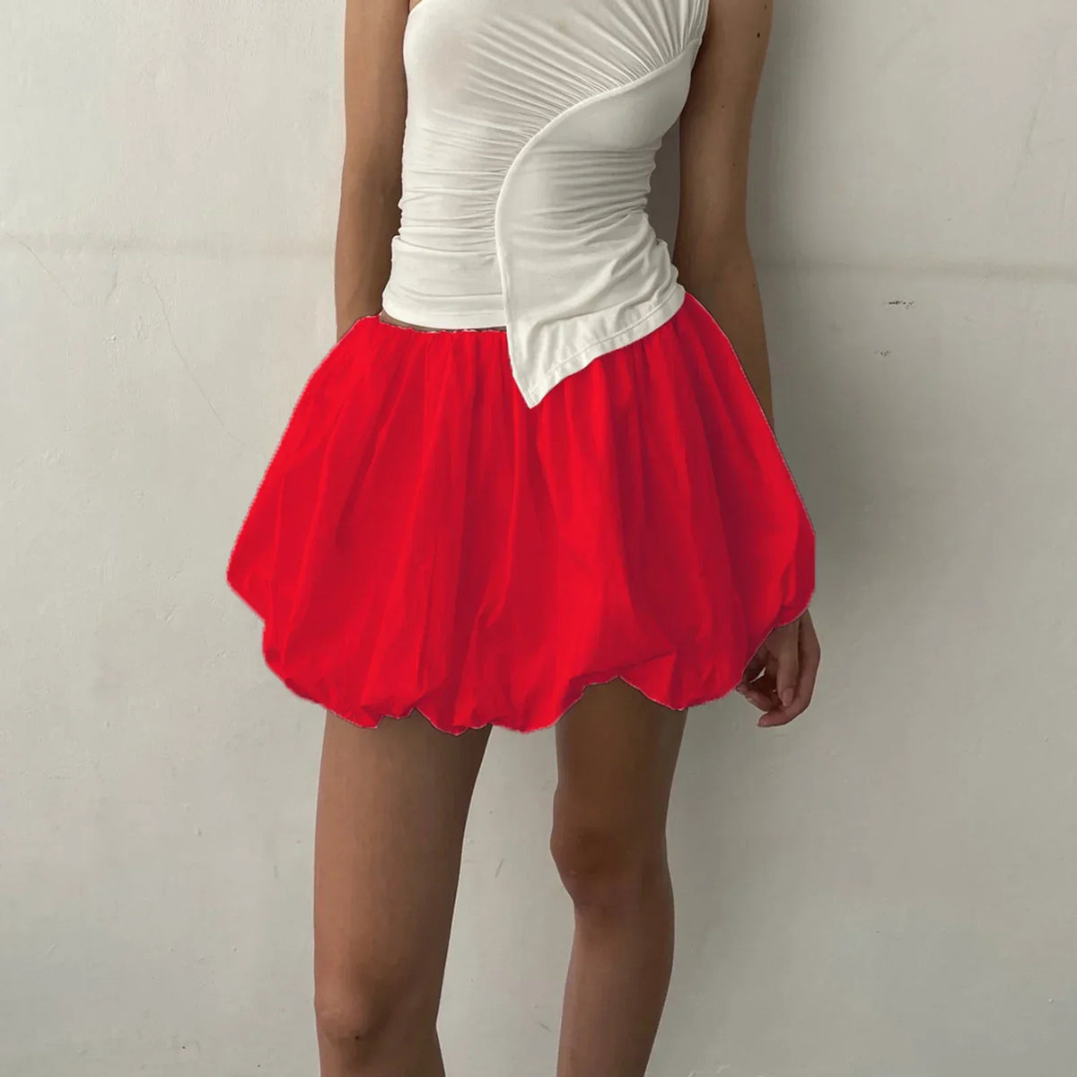 Lantern Puffball Elastic Skirt