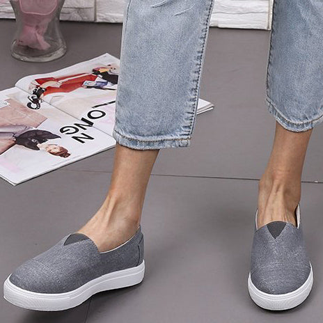 Simple Breathable Canvas Flats - Mislish