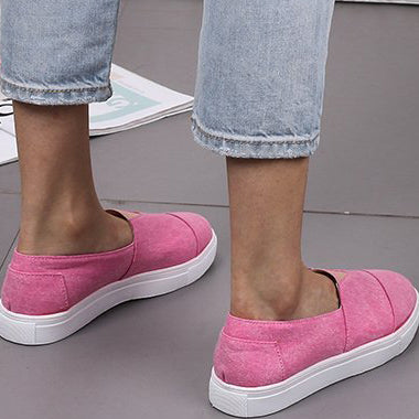 Simple Breathable Canvas Flats - Mislish