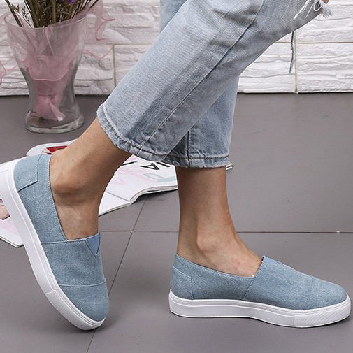 Simple Breathable Canvas Flats - Mislish