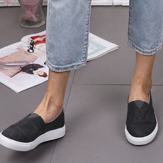 Simple Breathable Canvas Flats - Mislish