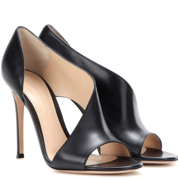 PU High Stiletto Heels Peep-toe Sandals - Mislish