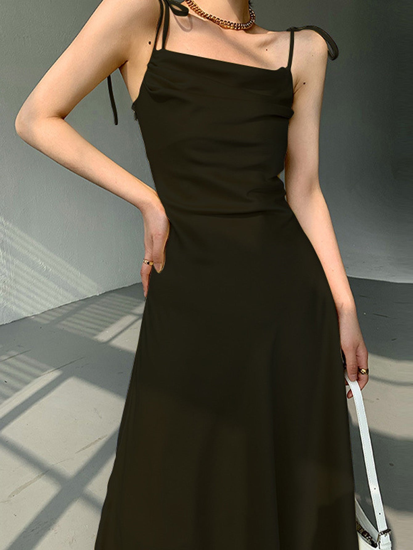 Womens Swing Collar Sleeveless Party Maxi Dress - Fashionpara