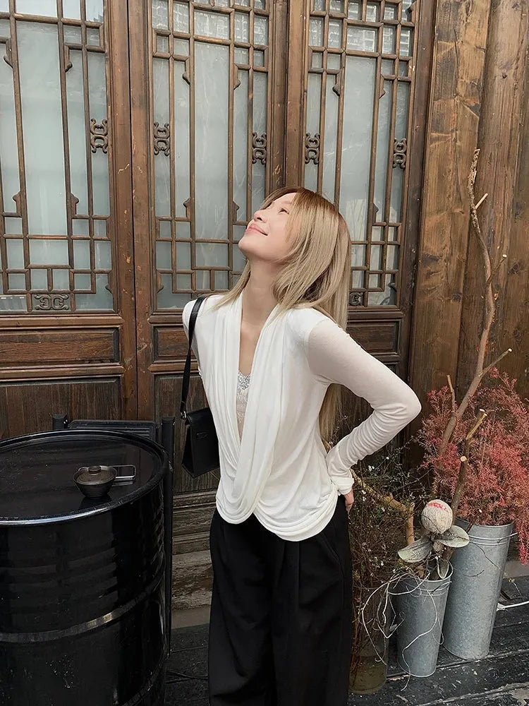 Wrap Lace Blouse - Fashionpara