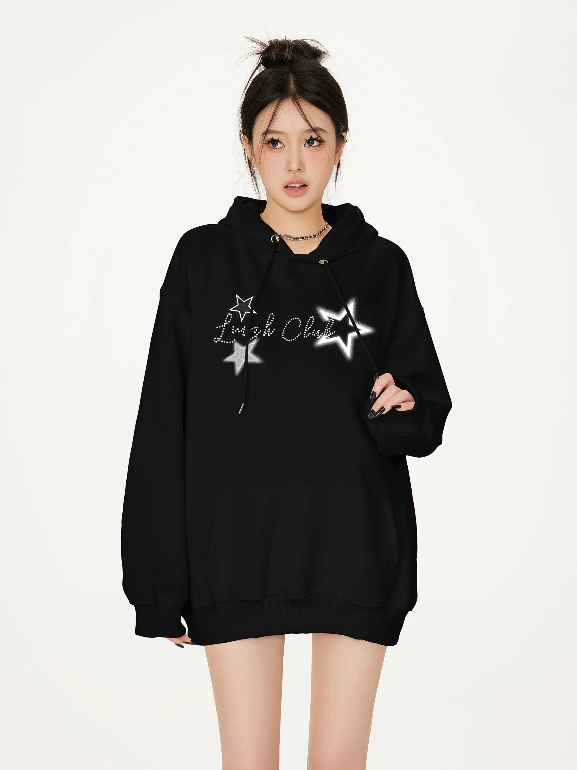 Y2K Aesthetic Vintage Loose Graphic Retro Streetwear Hoodie - Fashionpara