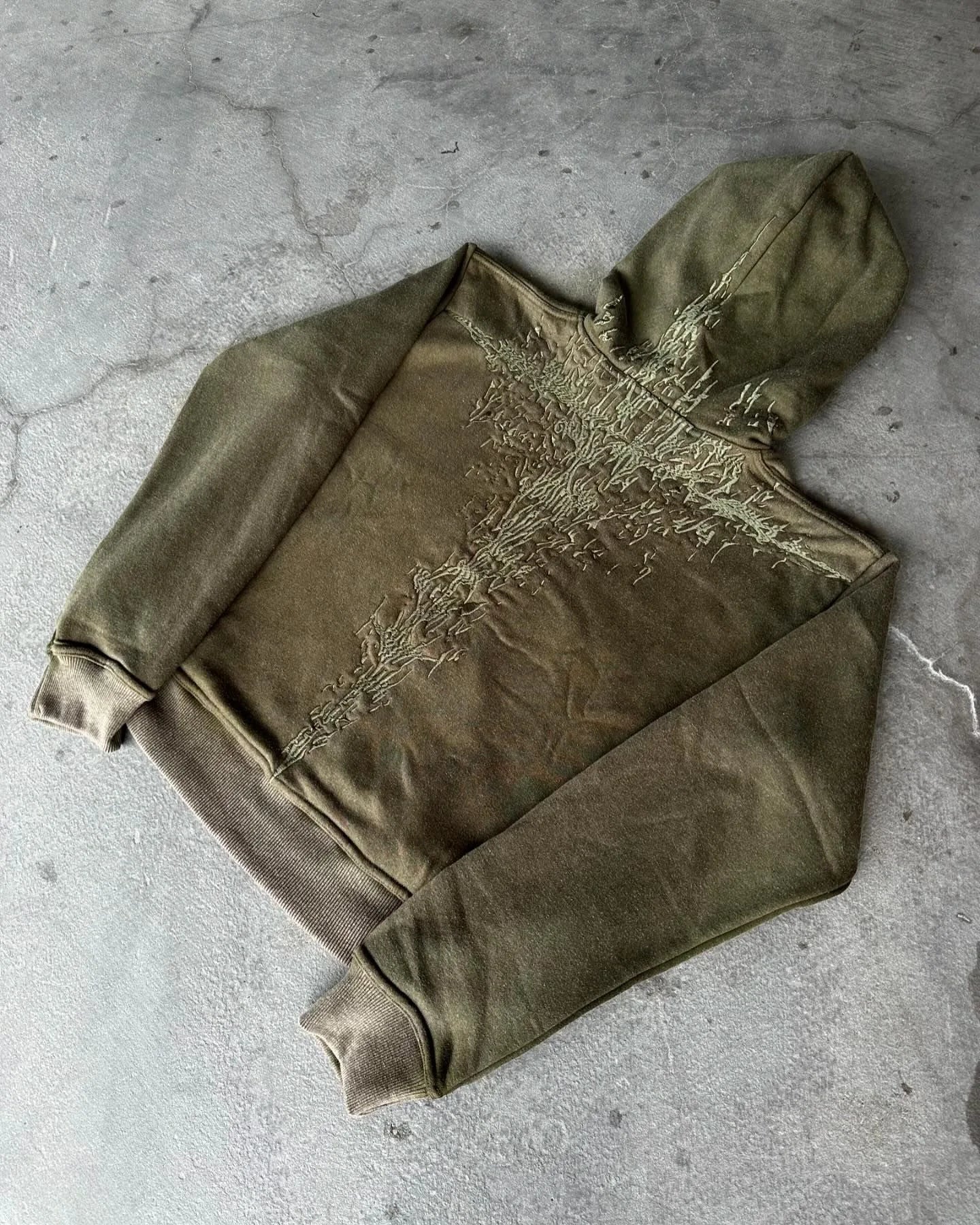 Vintage Embroidery Oversized Hoodie