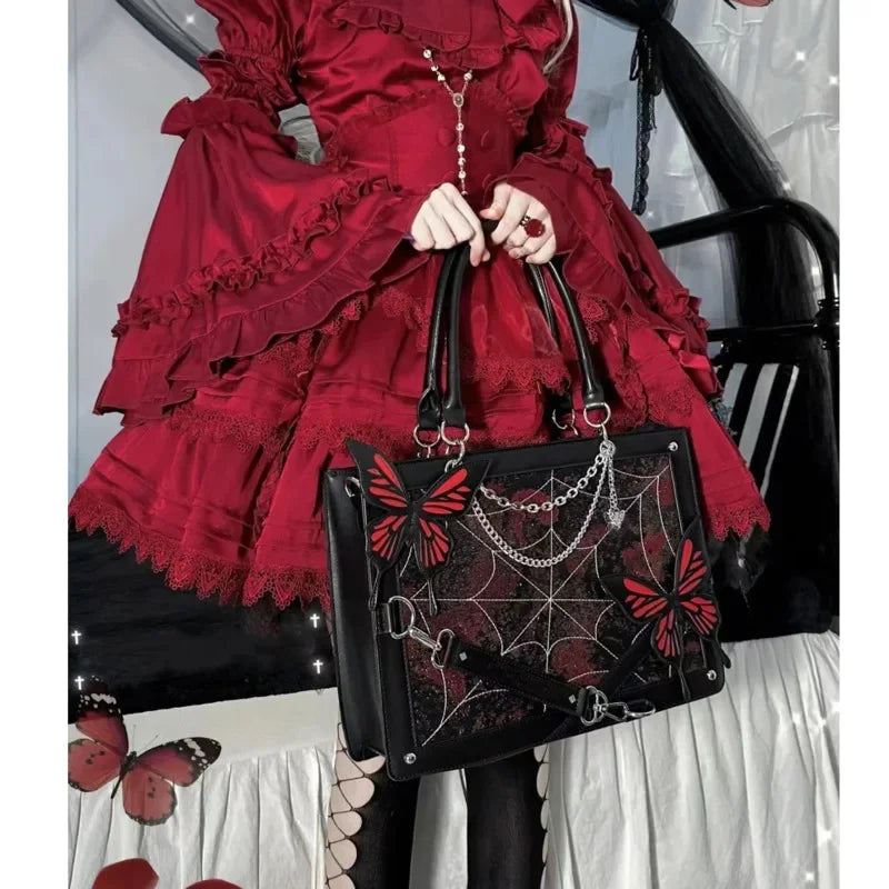 Vintage Gothic DIY Labyrinth Transparent Shoulder Ita Bag - Fashionpara