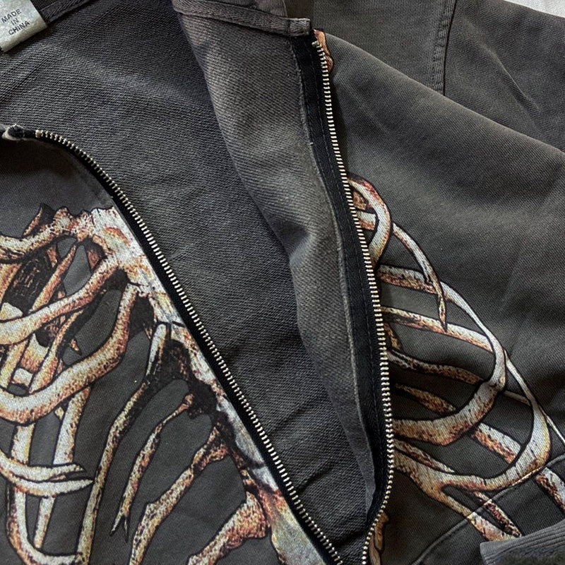 Cool Monochrome Dark Goth Hoodie 5