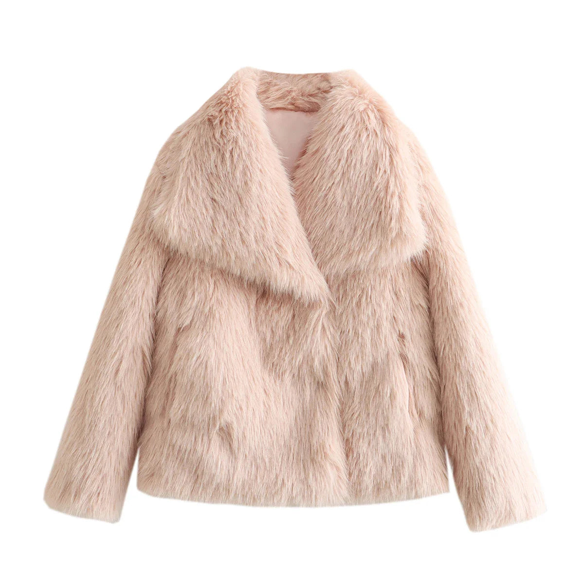 Faux Fur Oversized Fashion Thick Warm Casual Elegant Coats - Fashionpara