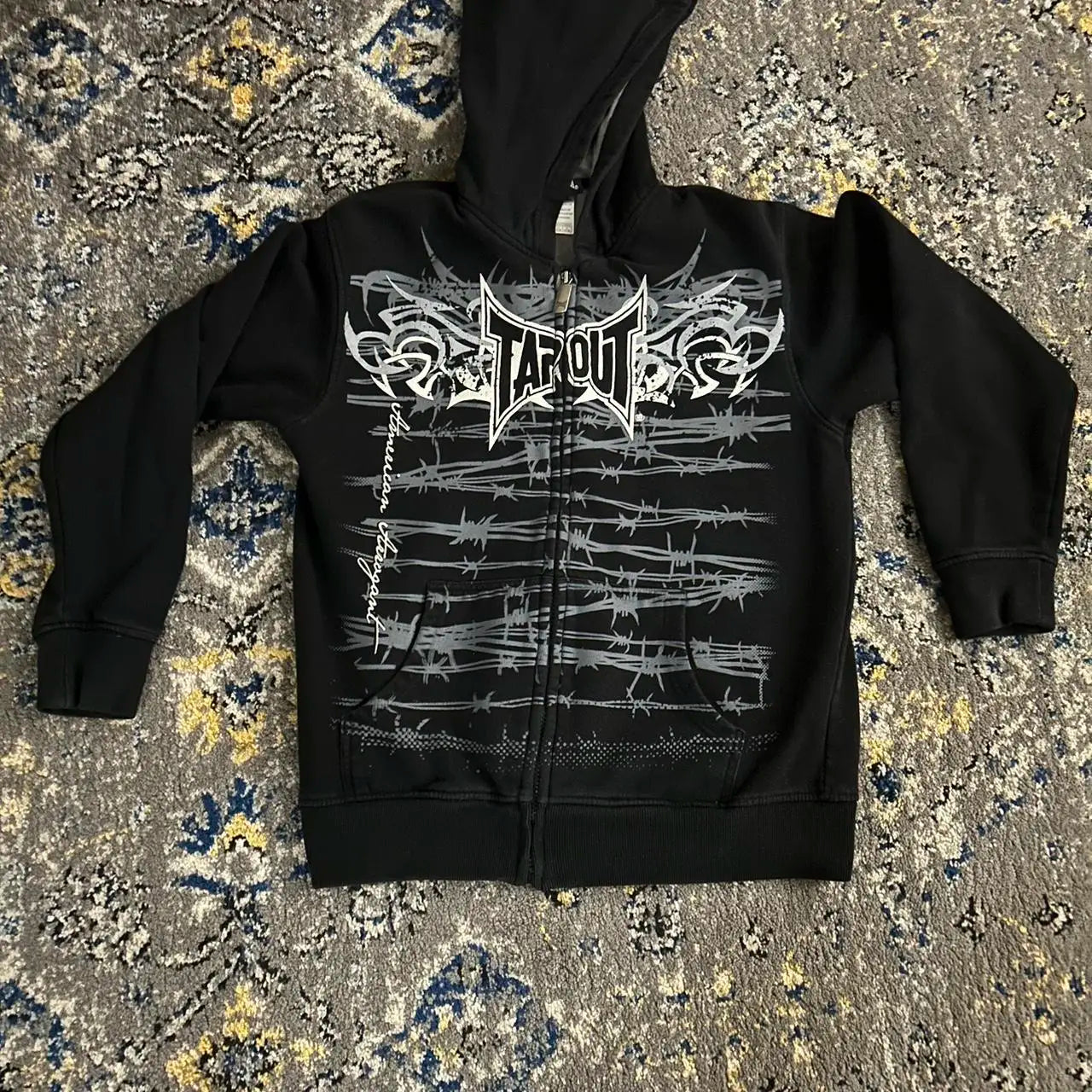 Skull Graphic Zipper Hoodie