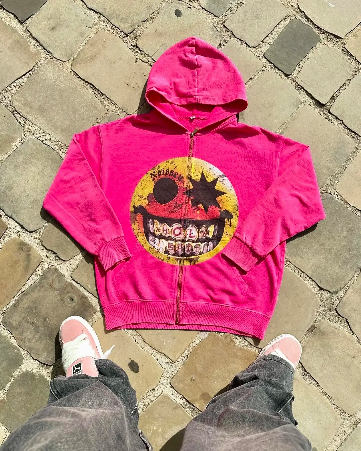 Cartoon Pattern Zipper Hoodie