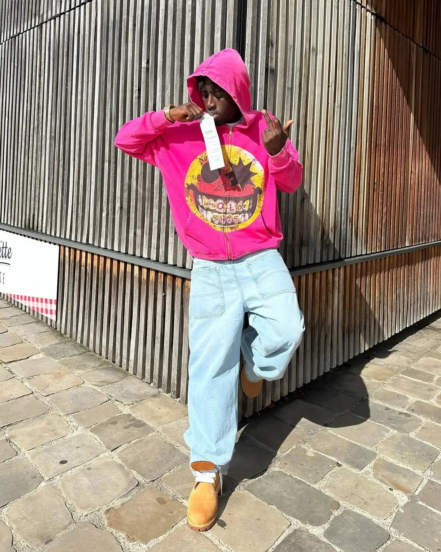 Cartoon Pattern Zipper Hoodie