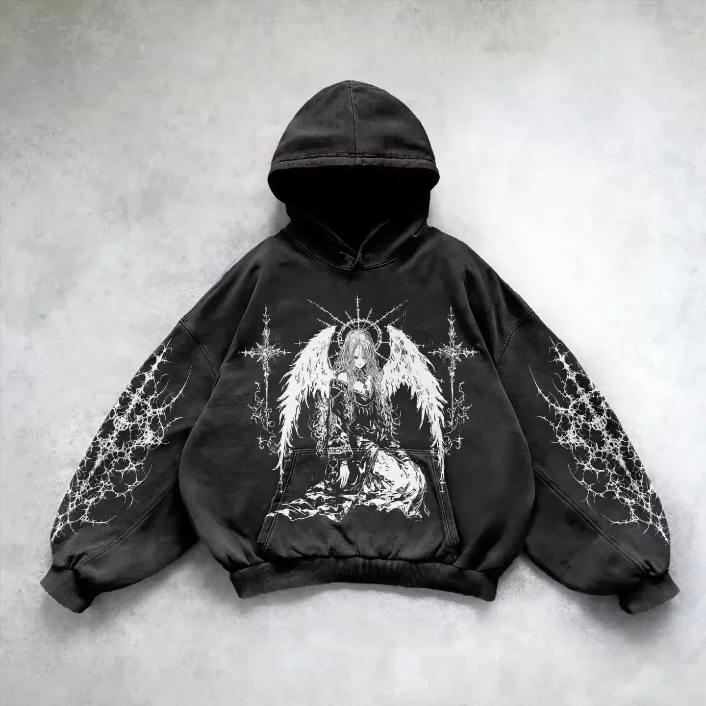 Goddess Pattern Print Hoodie