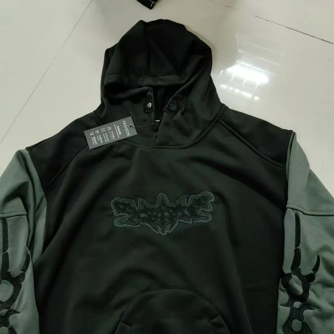 Punk Hip-Hop Embroidered Hoodie