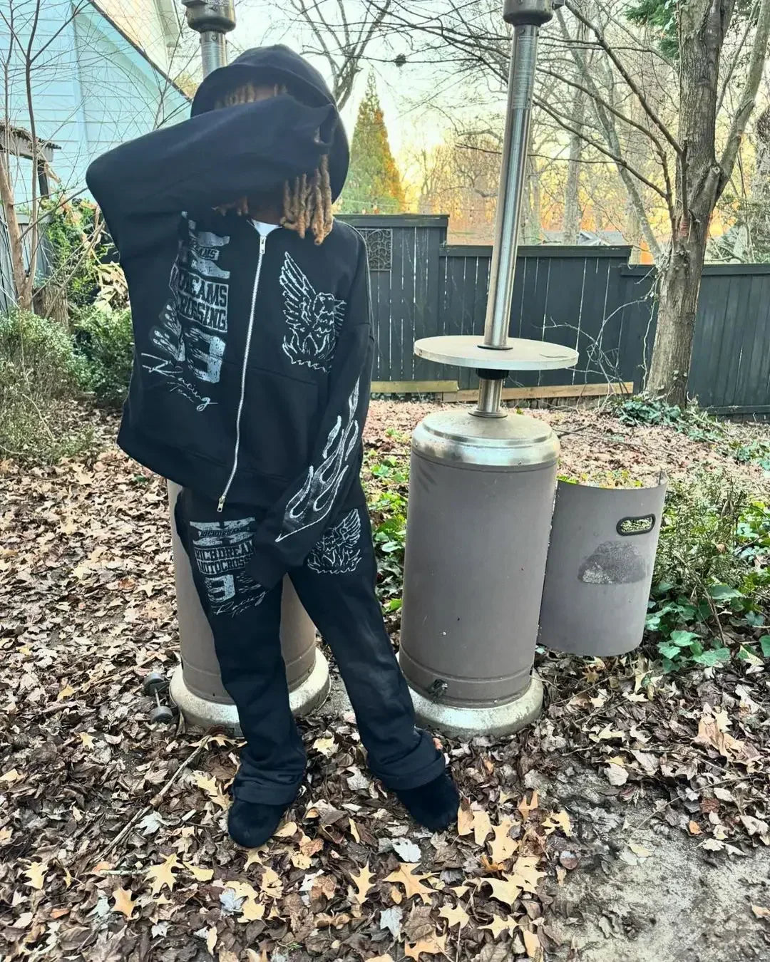 Letter Printed Hip-Hop Hoodie