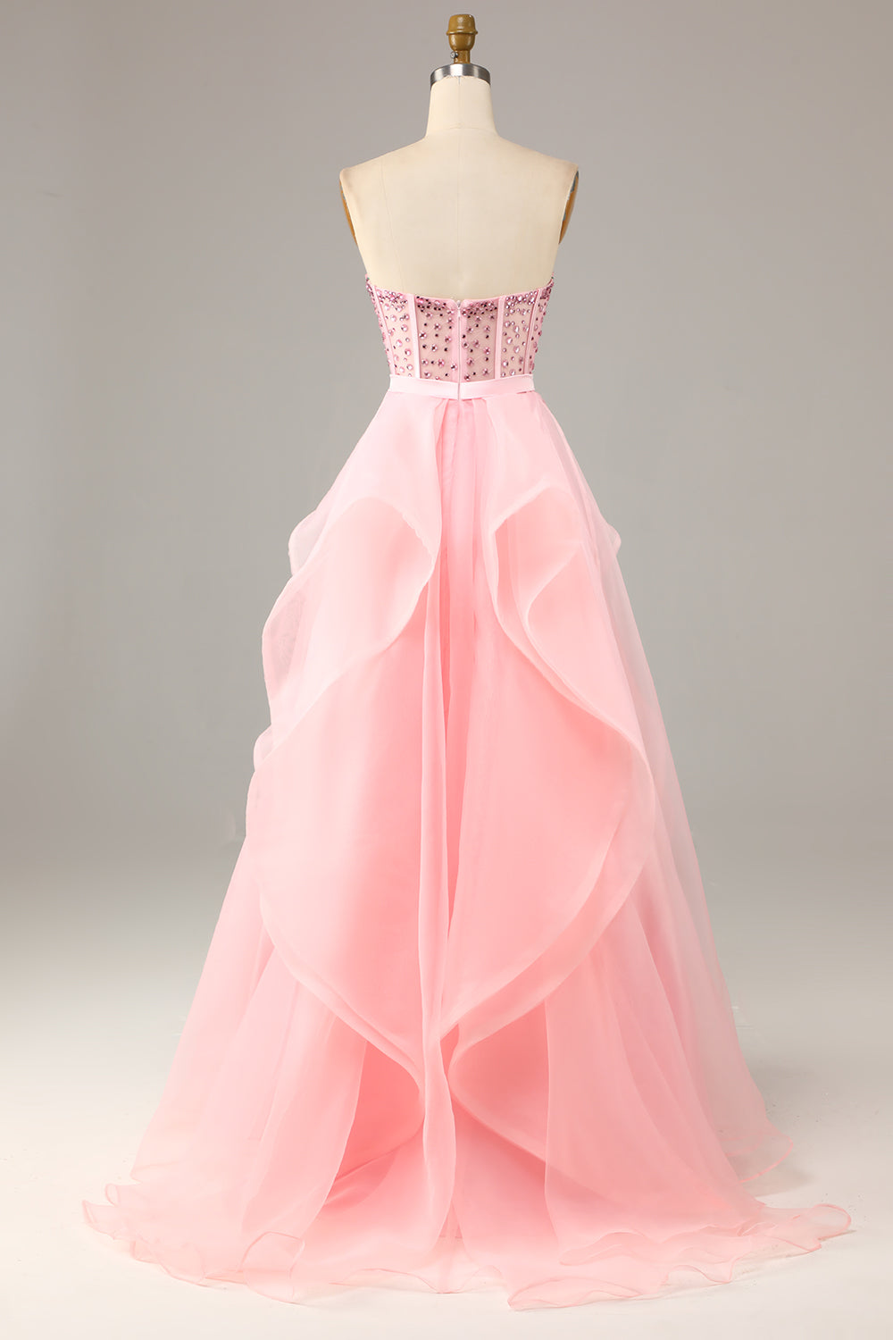 Black Strapless Ball Gown Evening Dress