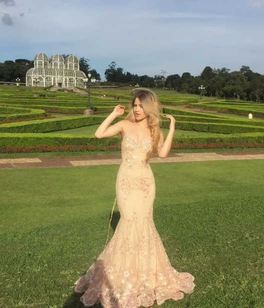 Elegant Coral Pink Sweetheart Neck Tulle Appliques Evening Dress Mermaid Long Party Dress D1264