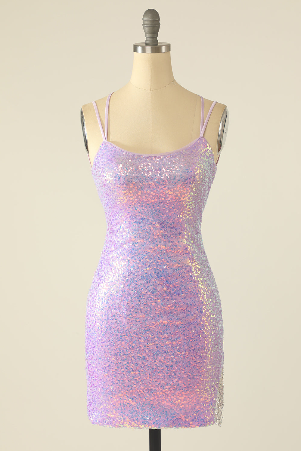 Blue Sequins Tight Homecoming Dress - Fashionpara