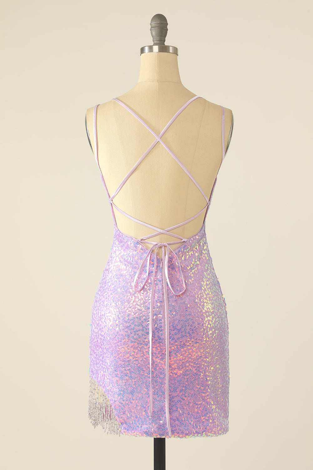 Blue Sequins Tight Homecoming Dress - Fashionpara