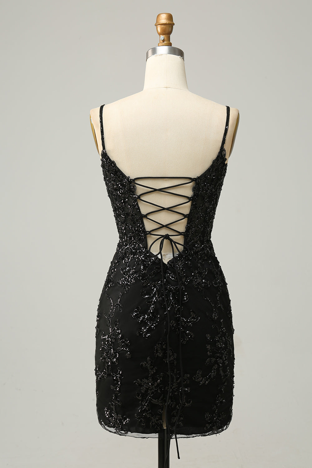 Sequins Spaghetti Straps Royal Blue Short Homecoming Dress