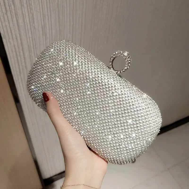 Shiny Diamonds Luxury Evening Clutch Bag