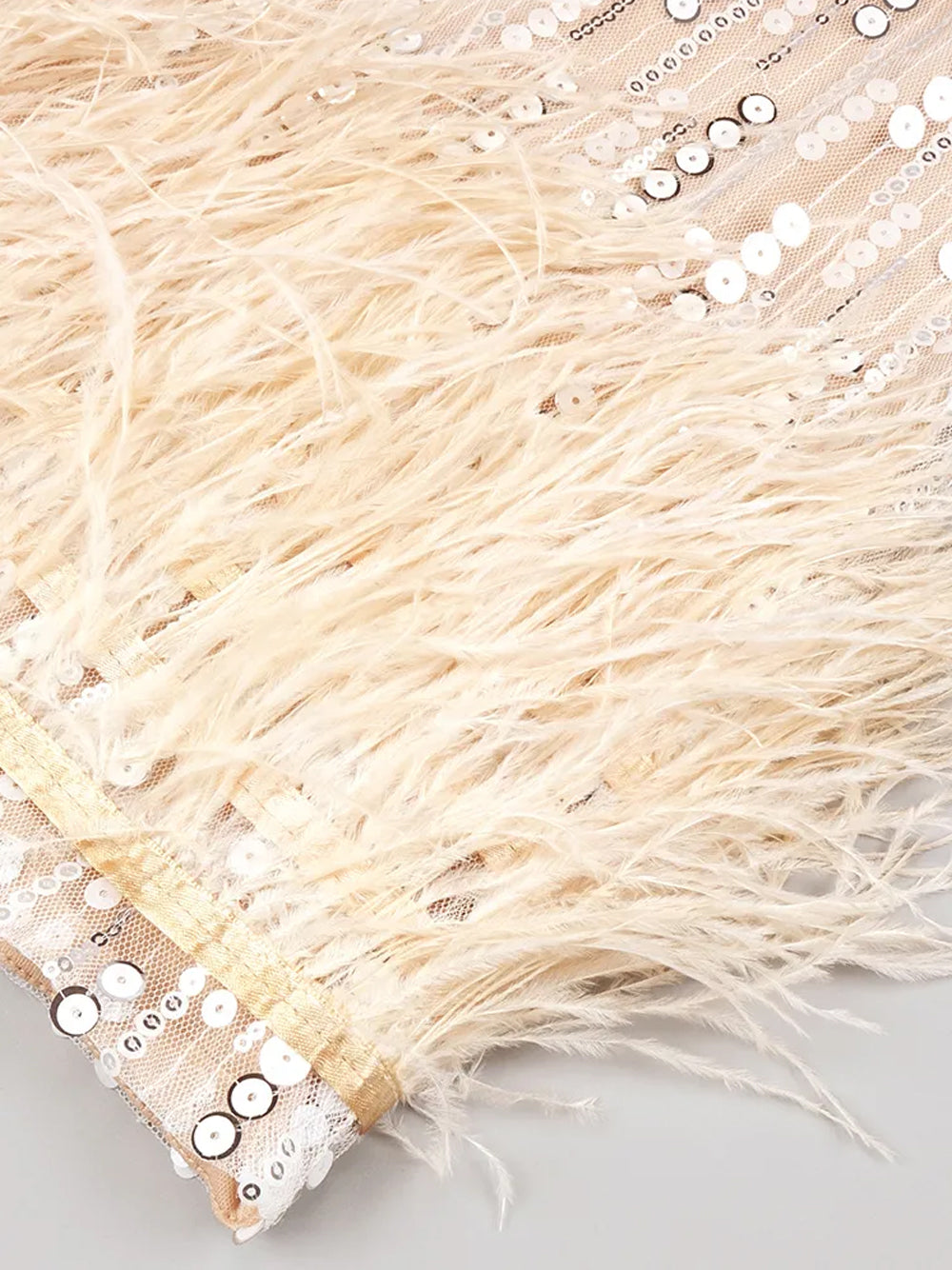 POEME Feathers Mini Dress