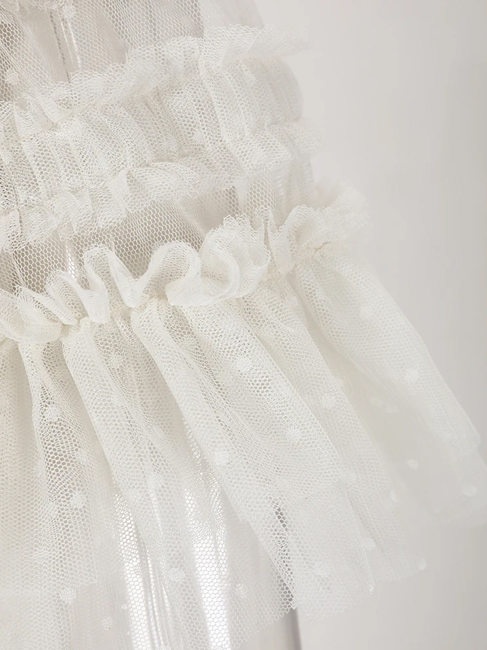 Ruffled Tiered Tulle Crew Neck Short Sleeve Maxi Dress 5