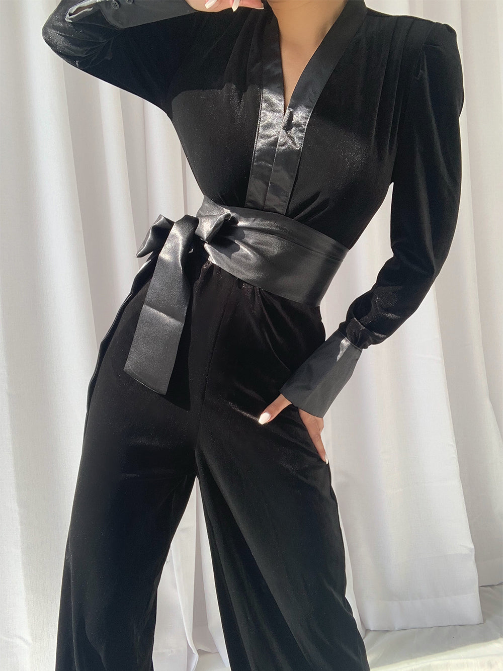 Black Velvet Jumpsuit