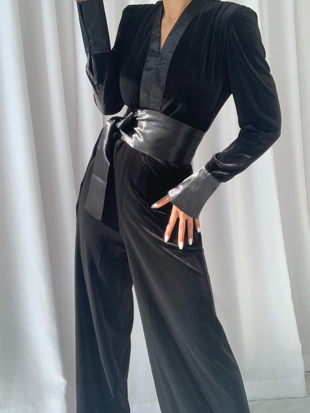 Black Velvet Jumpsuit