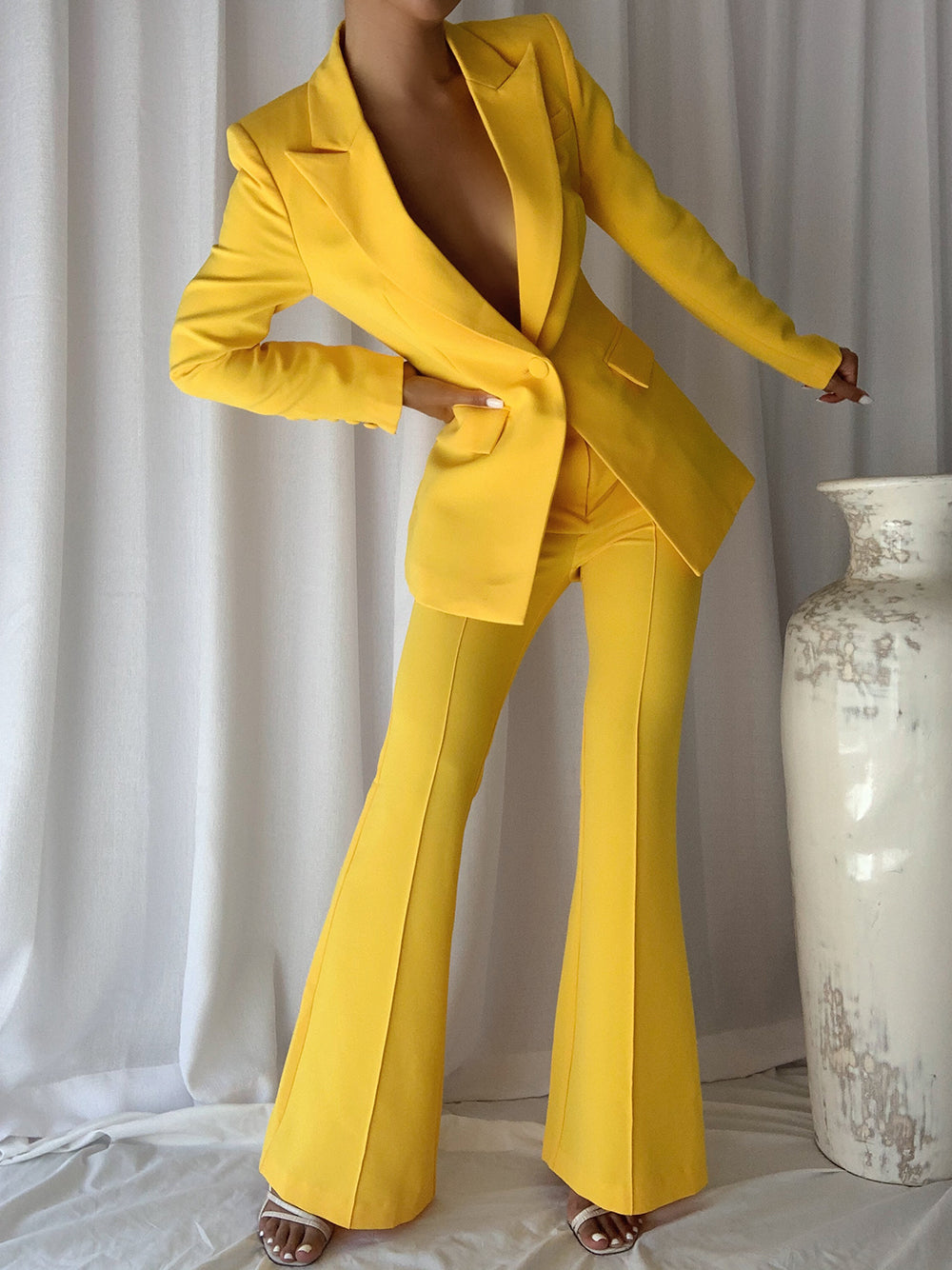 212 Blazer & Pants Set in Yellow