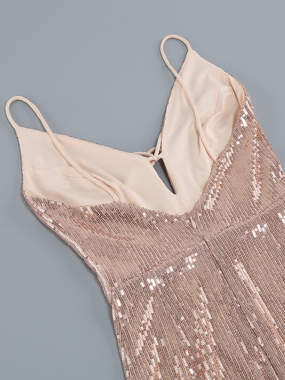 NIKA Sequin Mini Dress in Apricot