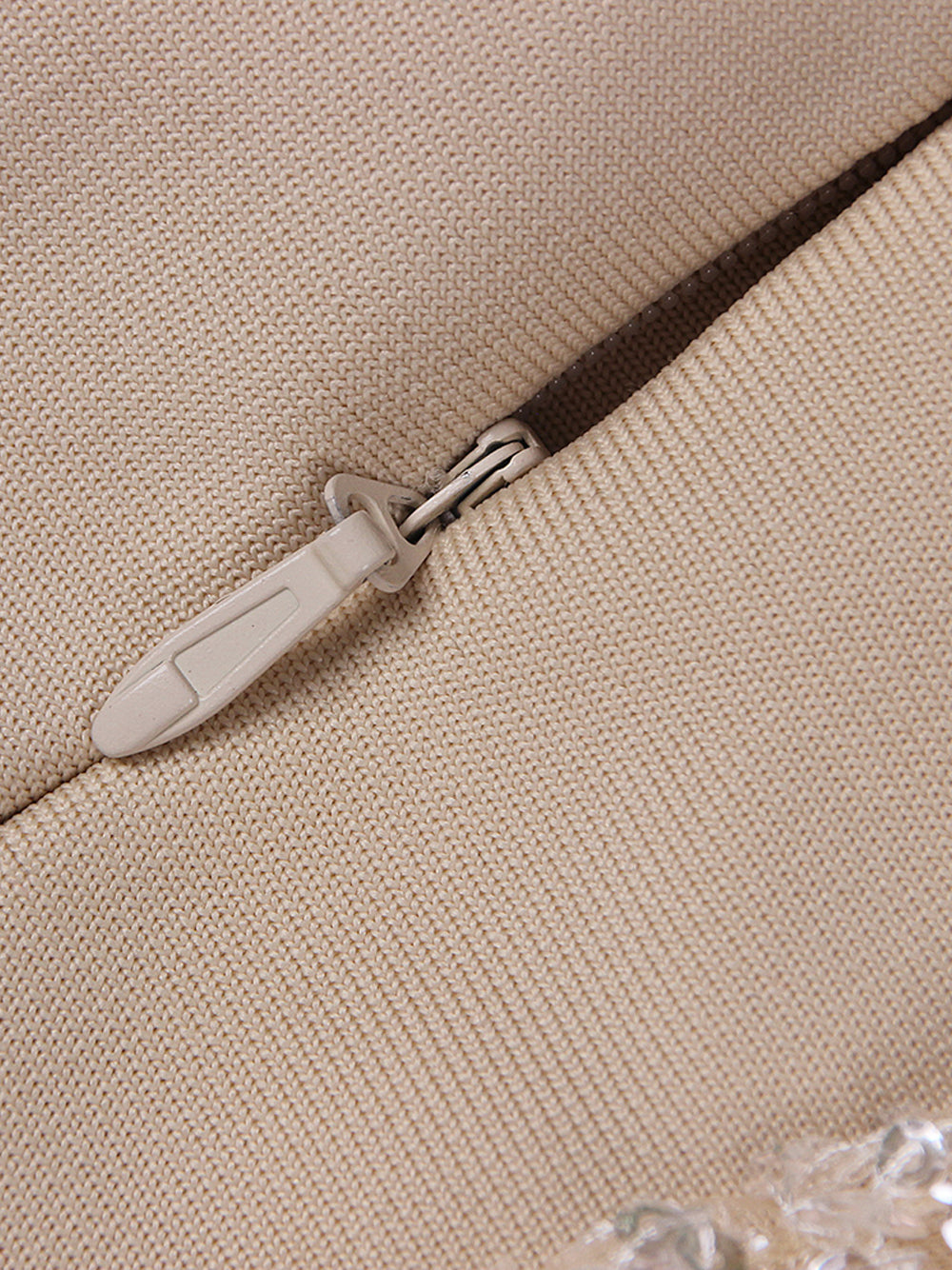 ETAME Sequins Mini Dress in Beige