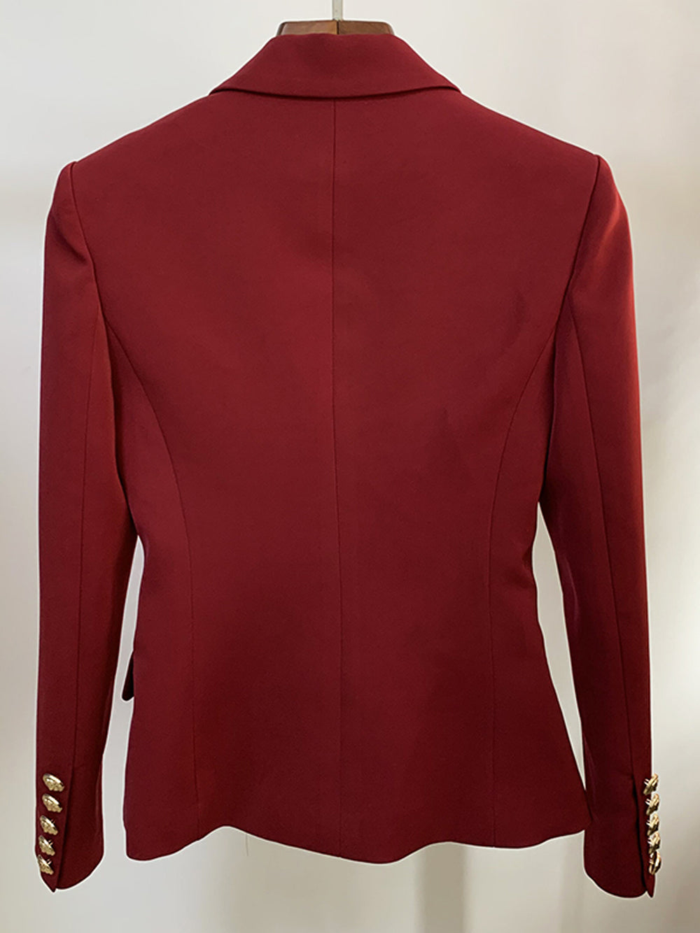 Burgundy Double Breasted Blazer 2