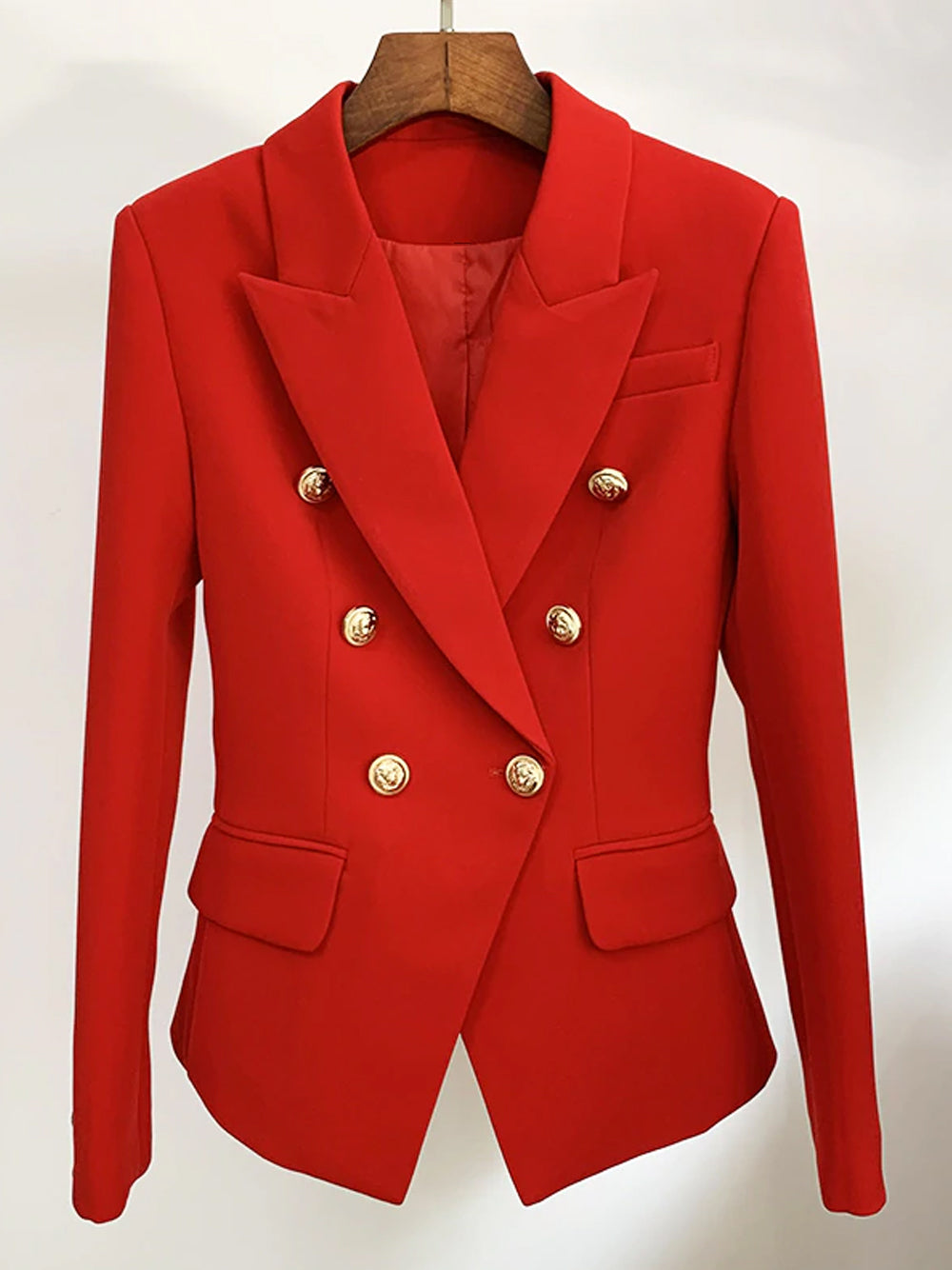 PENELOPE Double-Breasted Blazer in Red 12