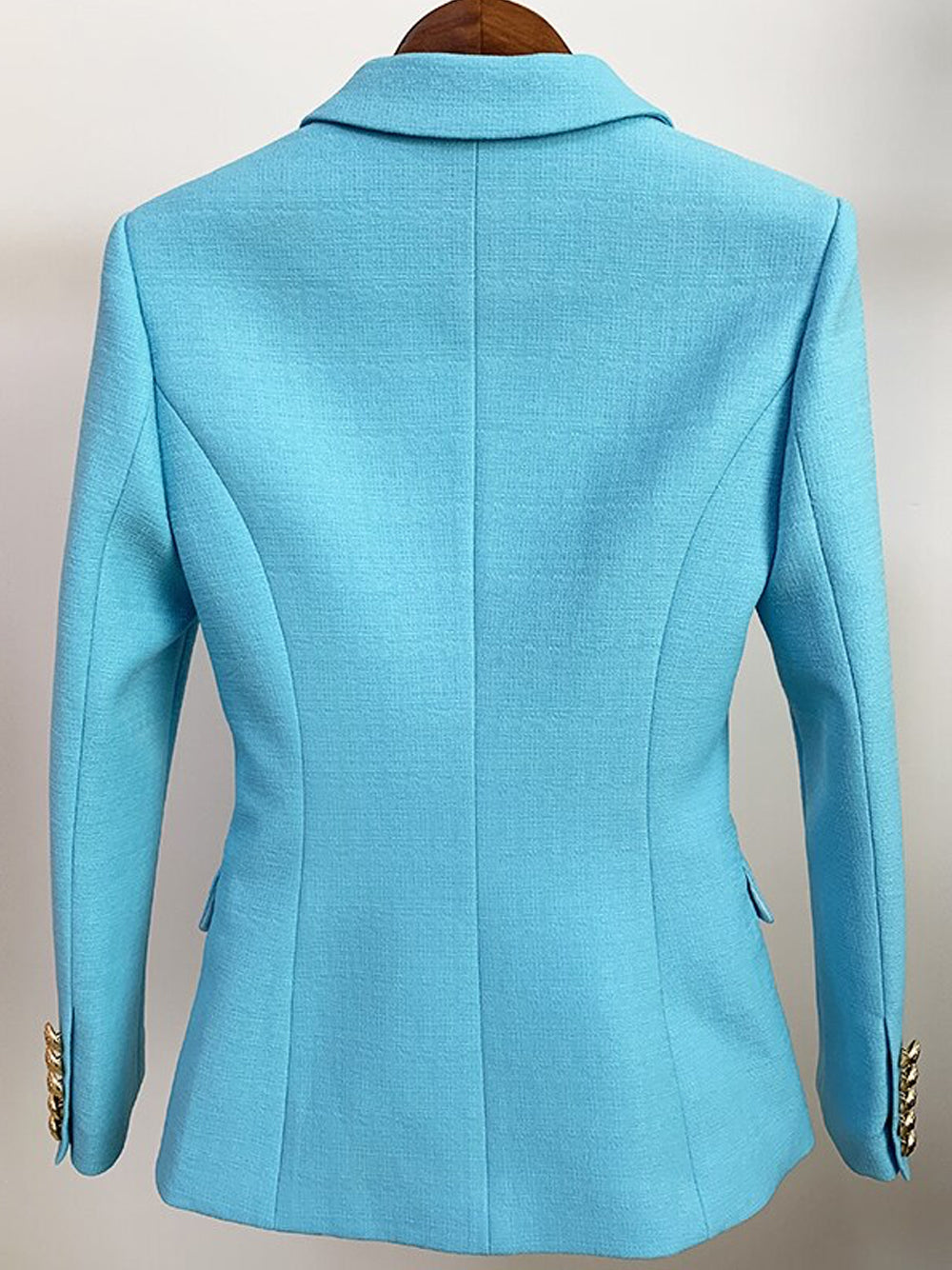 Double-Breasted Blazer in Light Blue 6