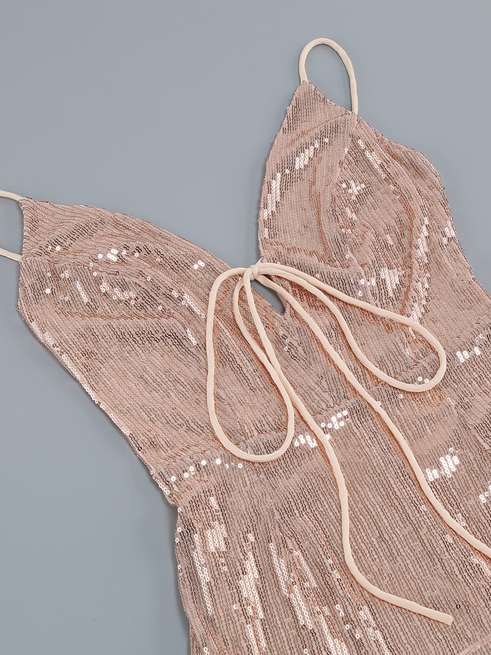 NIKA Sequin Mini Dress in Apricot