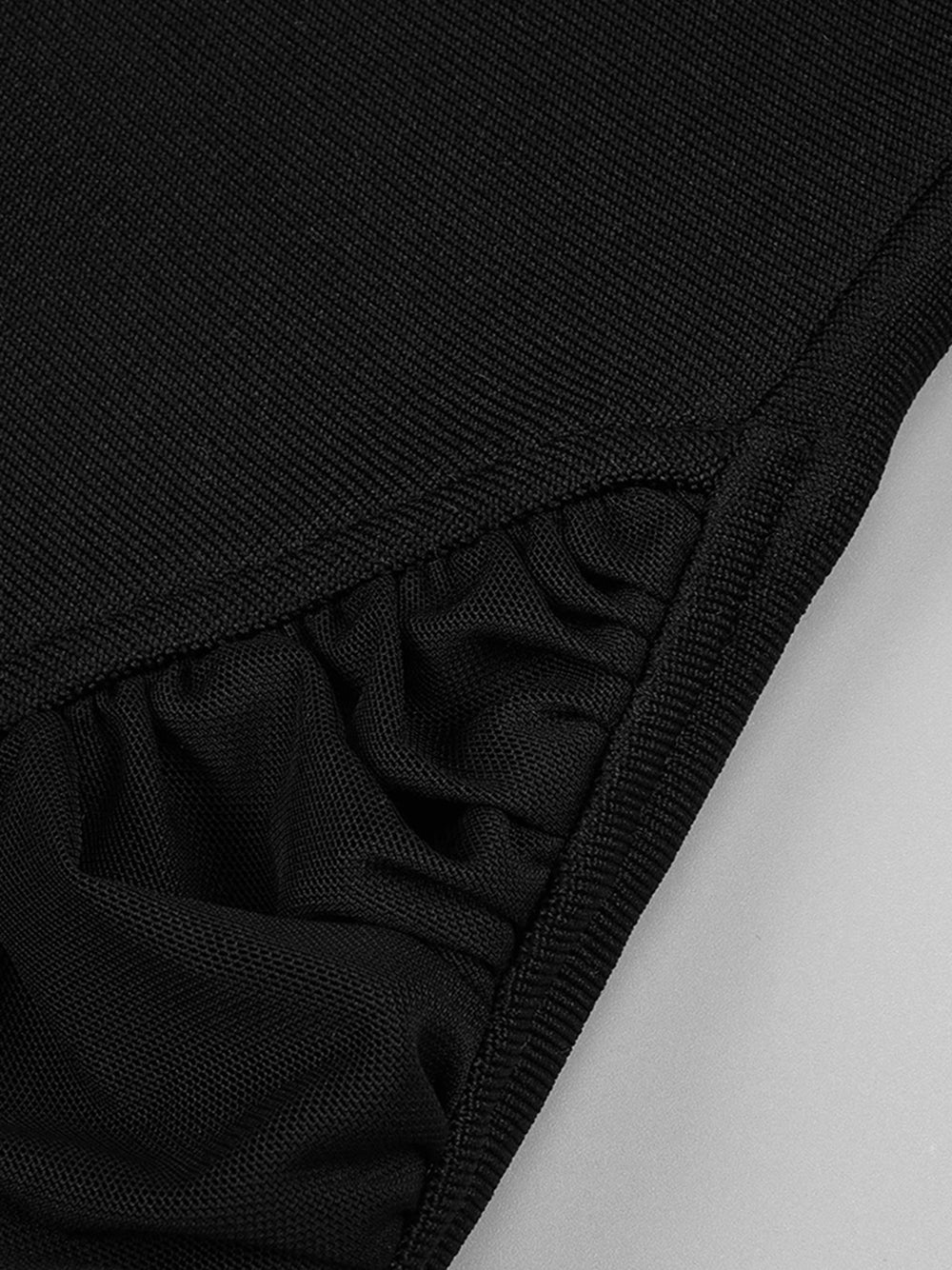Mesh Panel Strappy Cutout High-Slit Bodycon Maxi Dress 7
