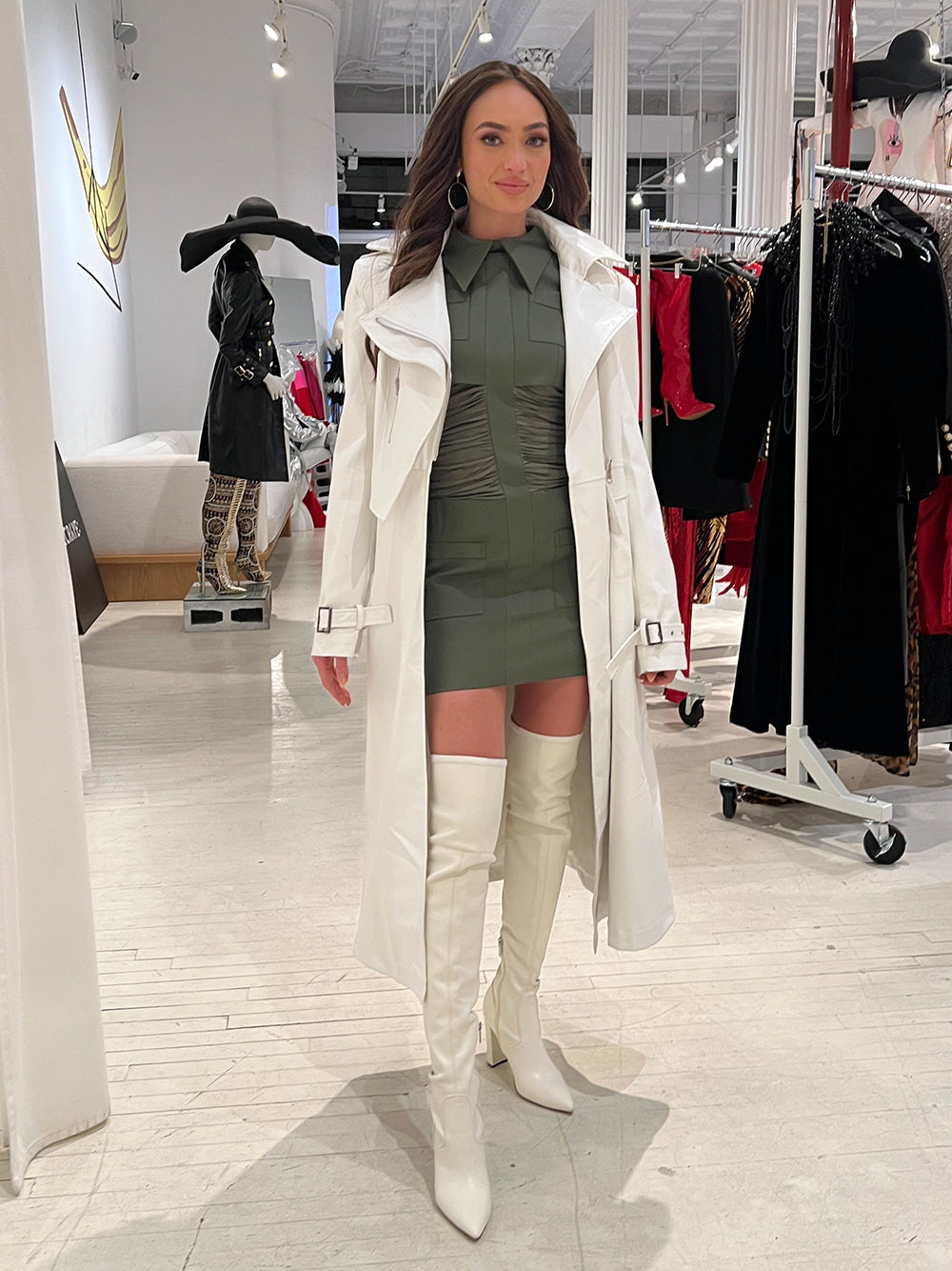 OMYX Leather Trench Coat 8