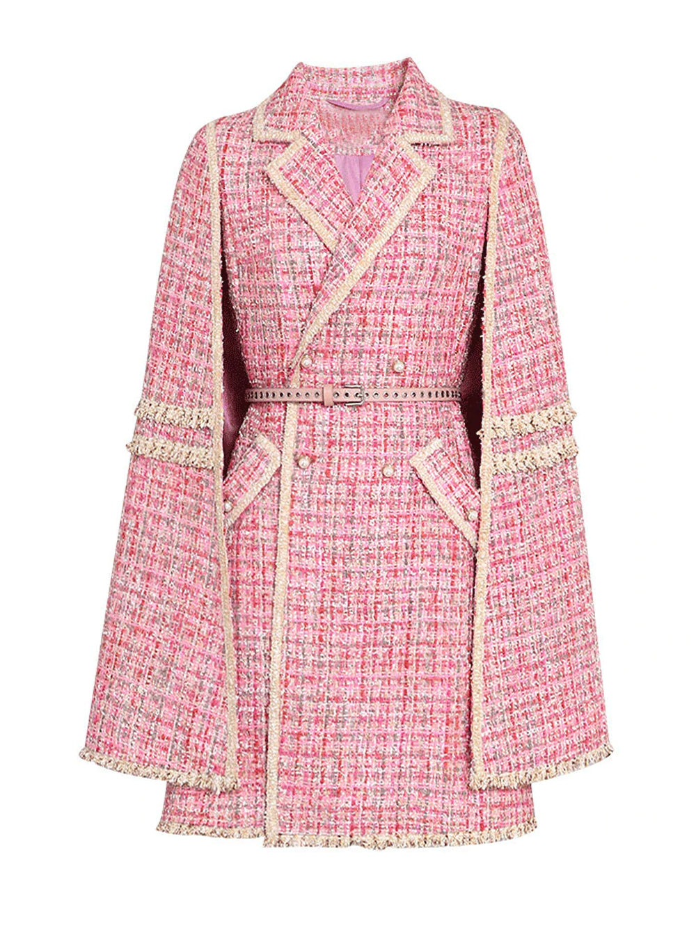 TRIBECA Tweed Cloak Coat