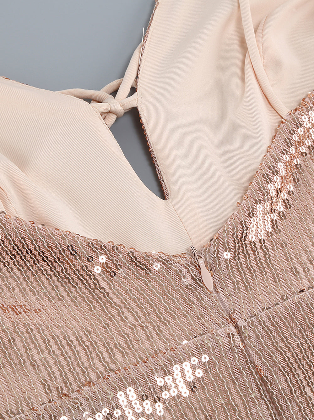 NIKA Sequin Mini Dress in Apricot