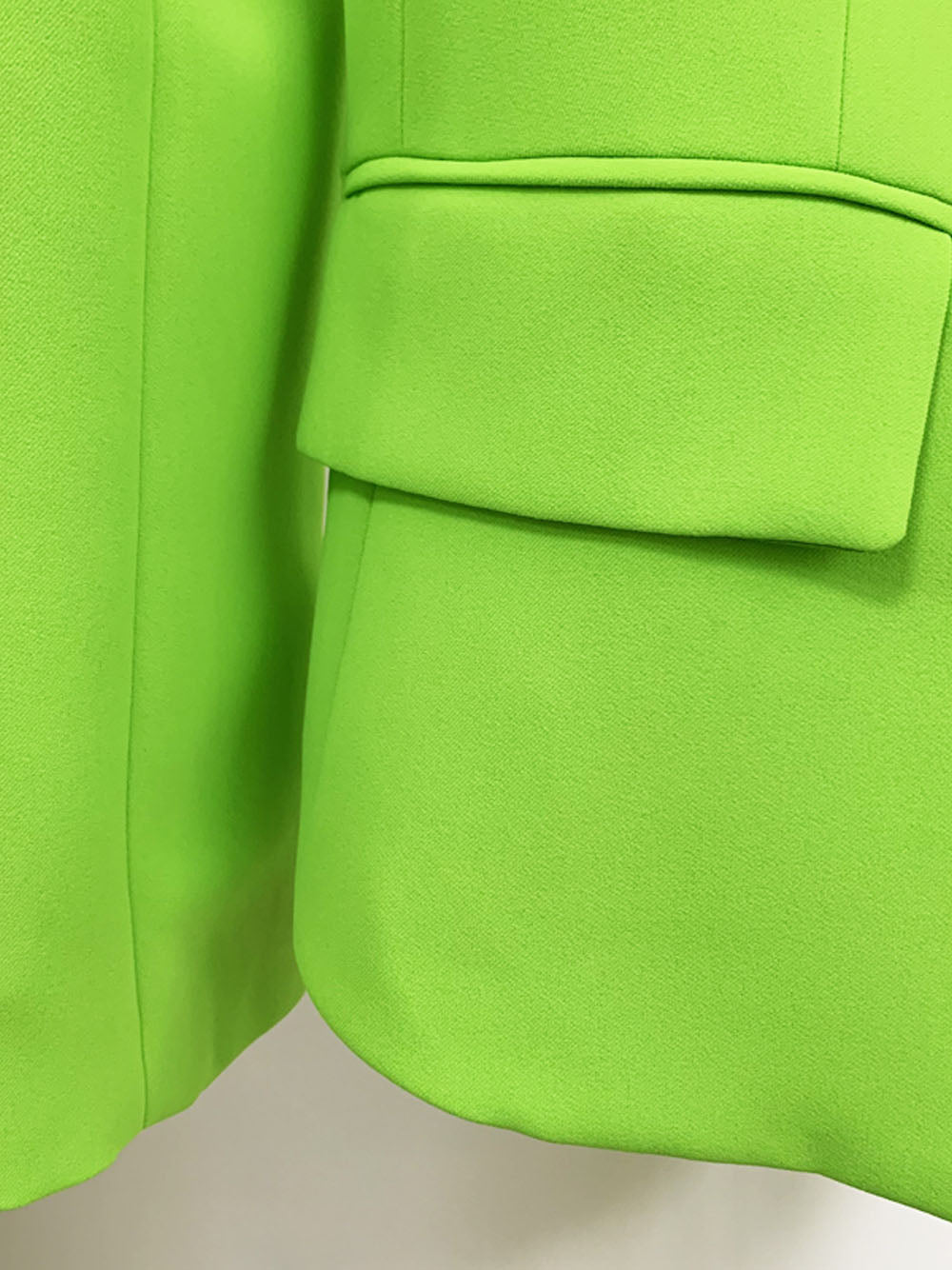 Double Breasted Blazer in Neon Green 8