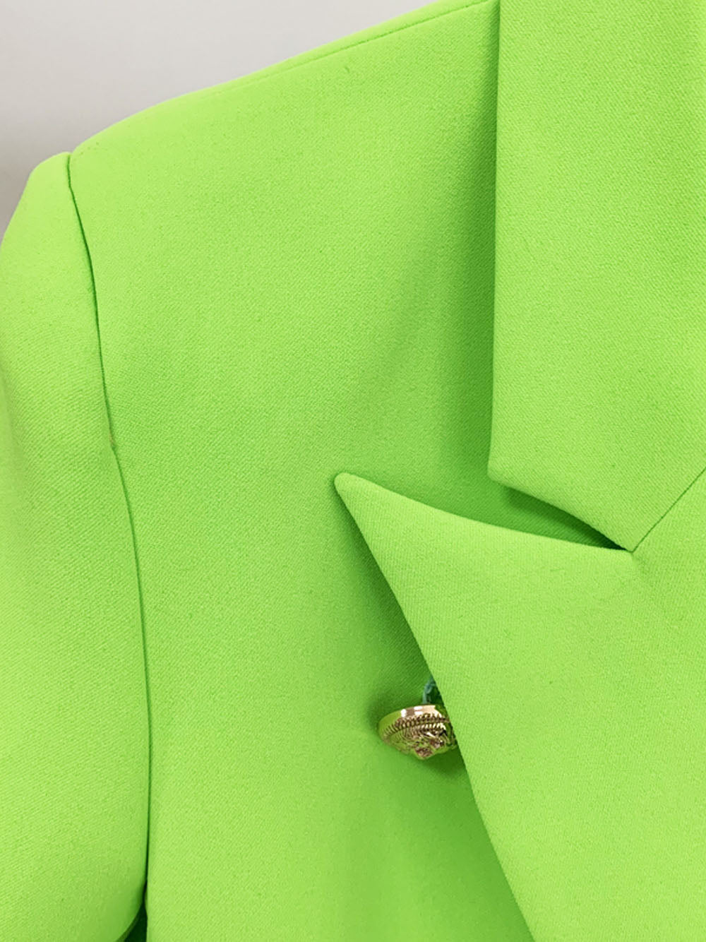 Double Breasted Blazer in Neon Green 7