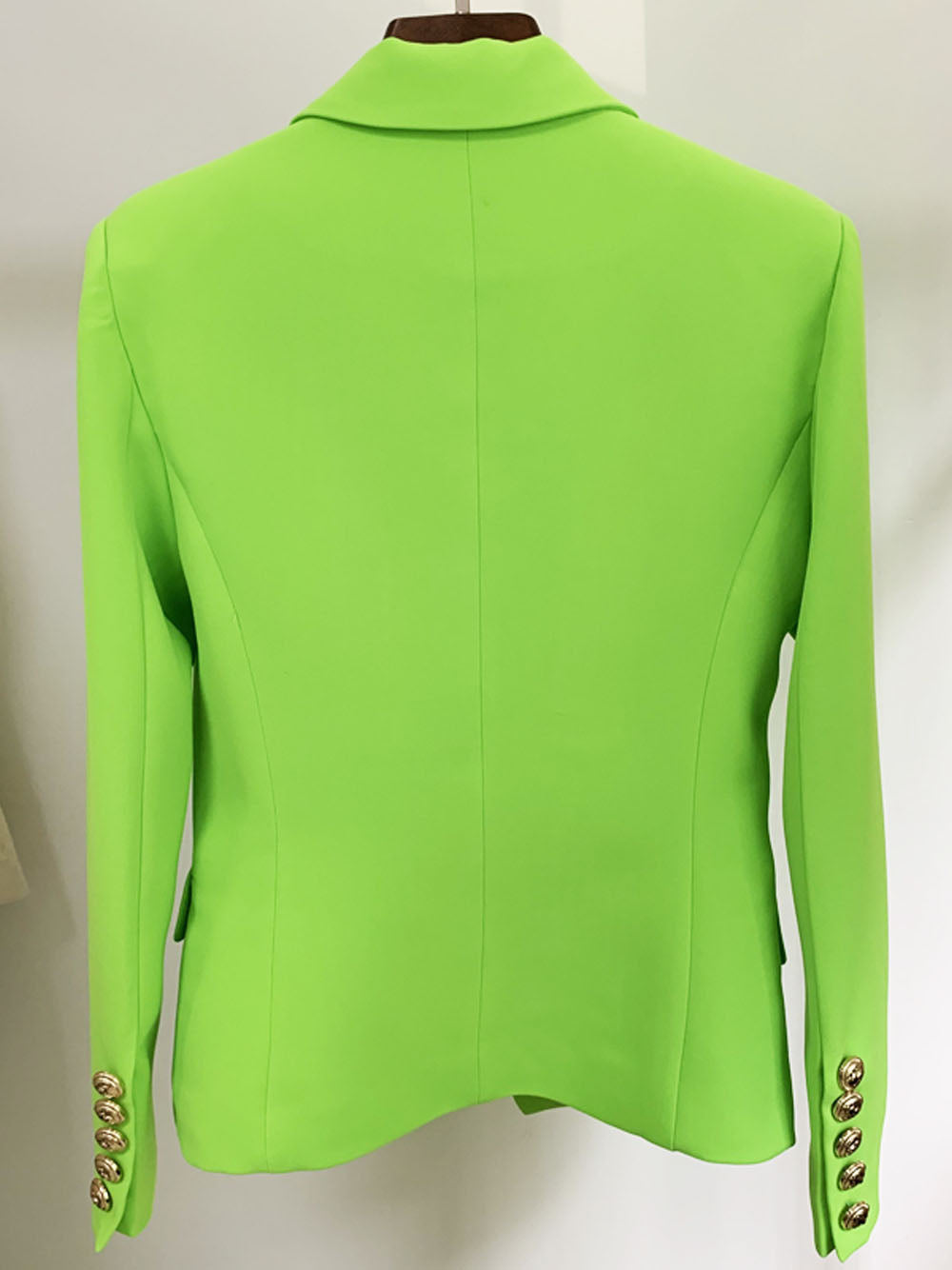 Double Breasted Blazer in Neon Green 6