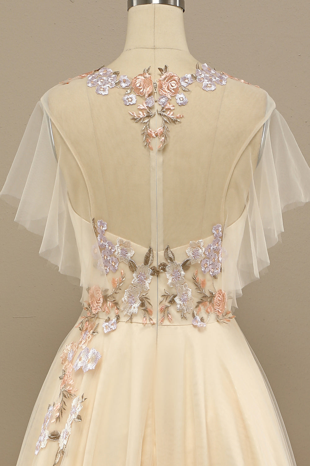 Yellow Long Prom Dress With Appliques - Fashionpara
