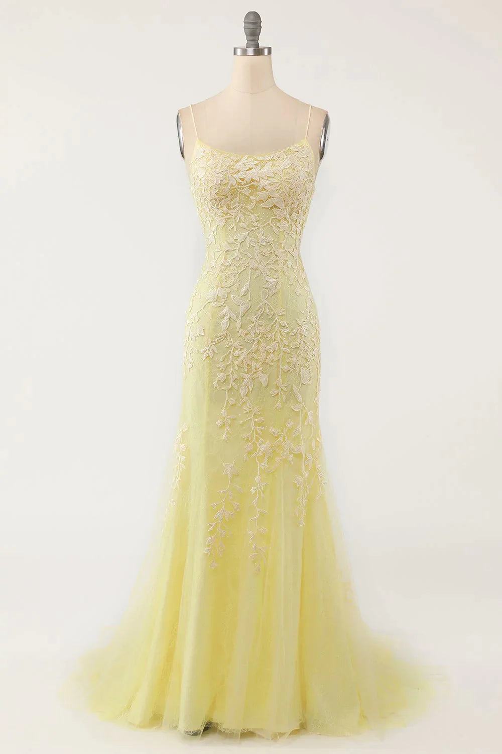 Mermaid Blue Long Prom Dress Backless Evening Dress