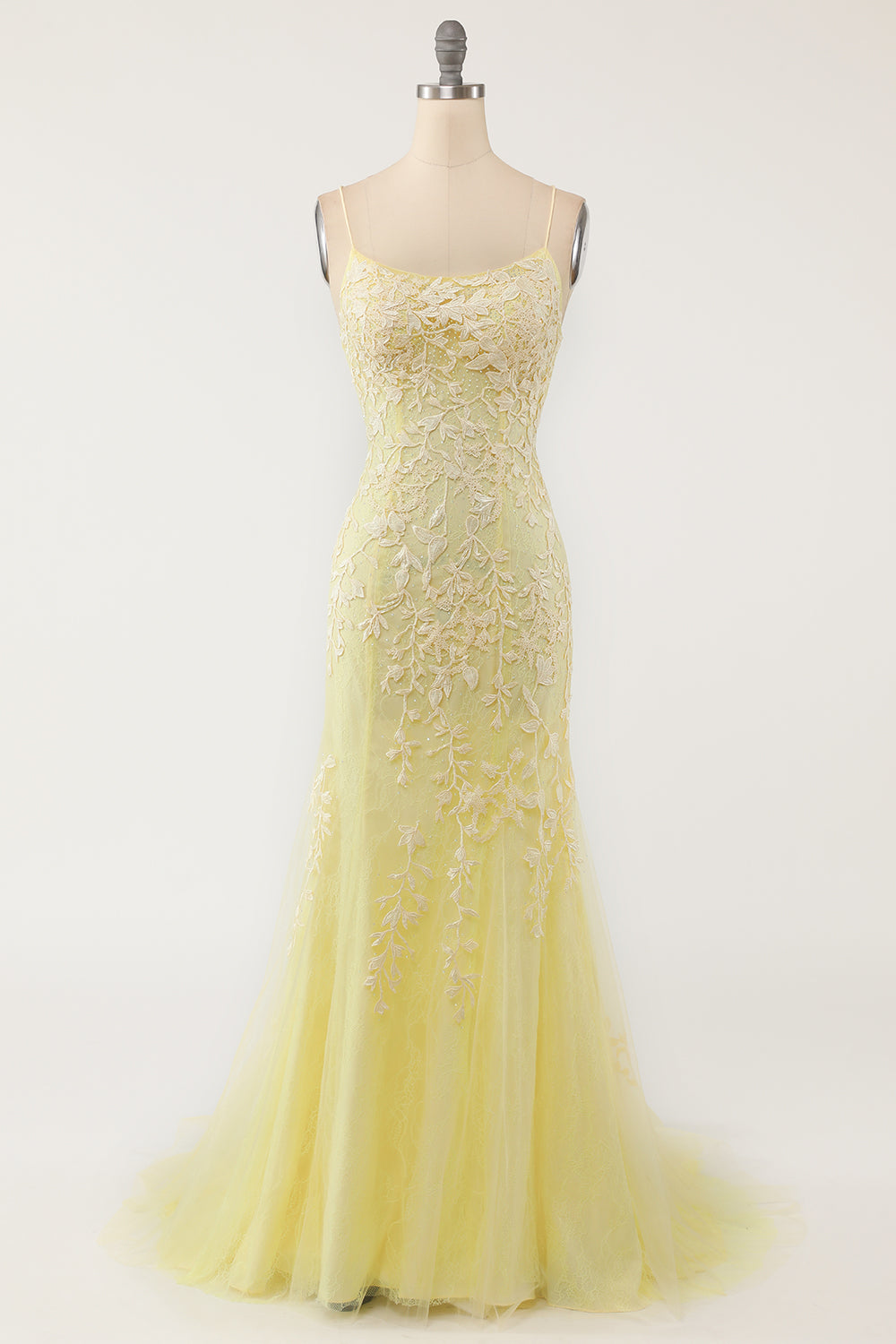 Spaghetti Straps Mermaid Prom Dress - Fashionpara