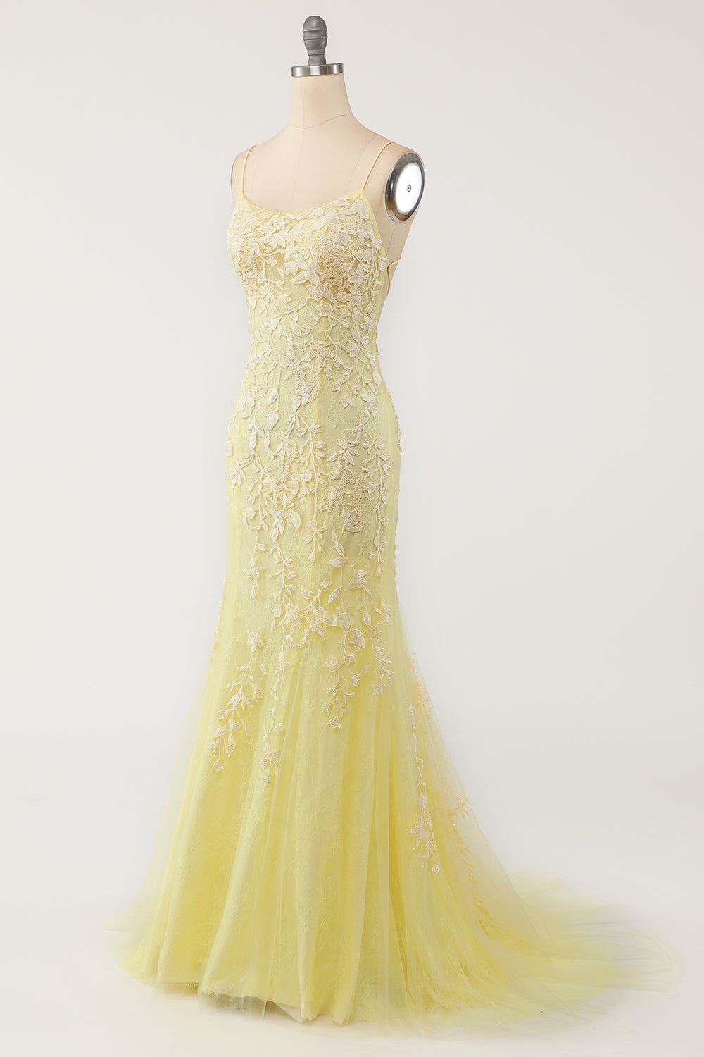 Spaghetti Straps Mermaid Prom Dress - Fashionpara