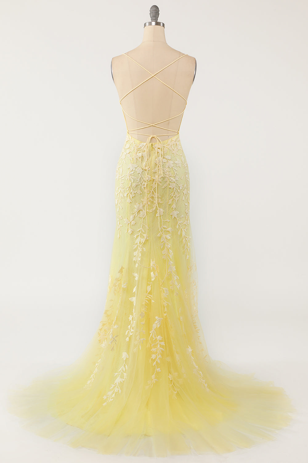 Spaghetti Straps Mermaid Prom Dress - Fashionpara
